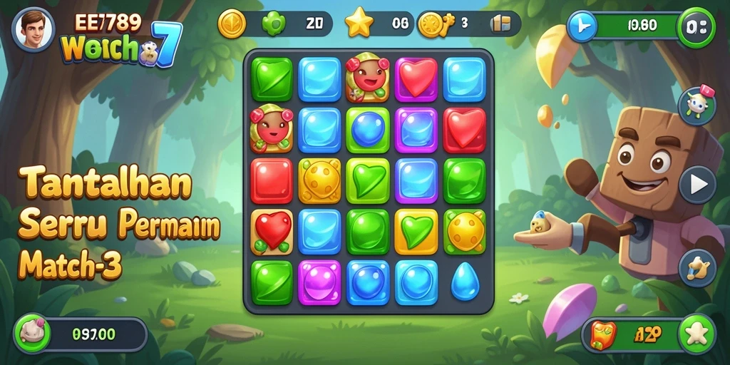 Tangkapan layar gameplay EE789 dengan kombinasi warna cerah dan tantangan seru.