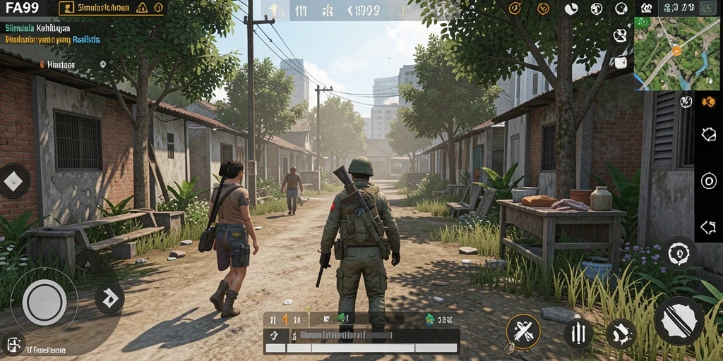 Screenshot gameplay FA99 yang menarik dan interaktif.